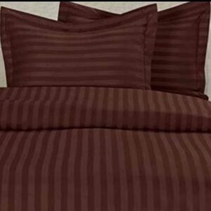 chocolate brown duvet cover with bed skirt - Queen